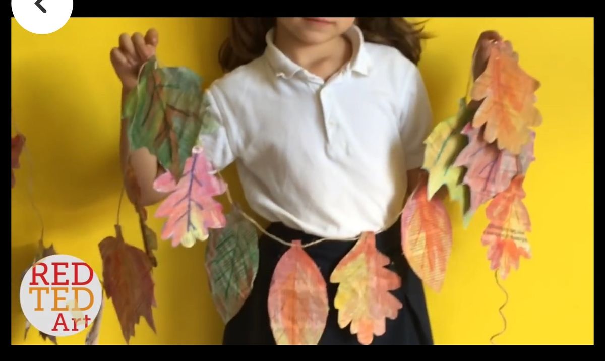 Watercolor Leaf Garland