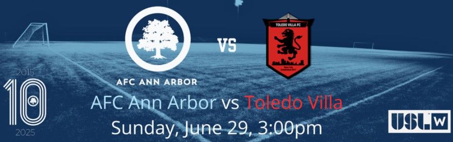 AFC Ann Arbor Women FINAL Home Game (vs Toledo Villa)