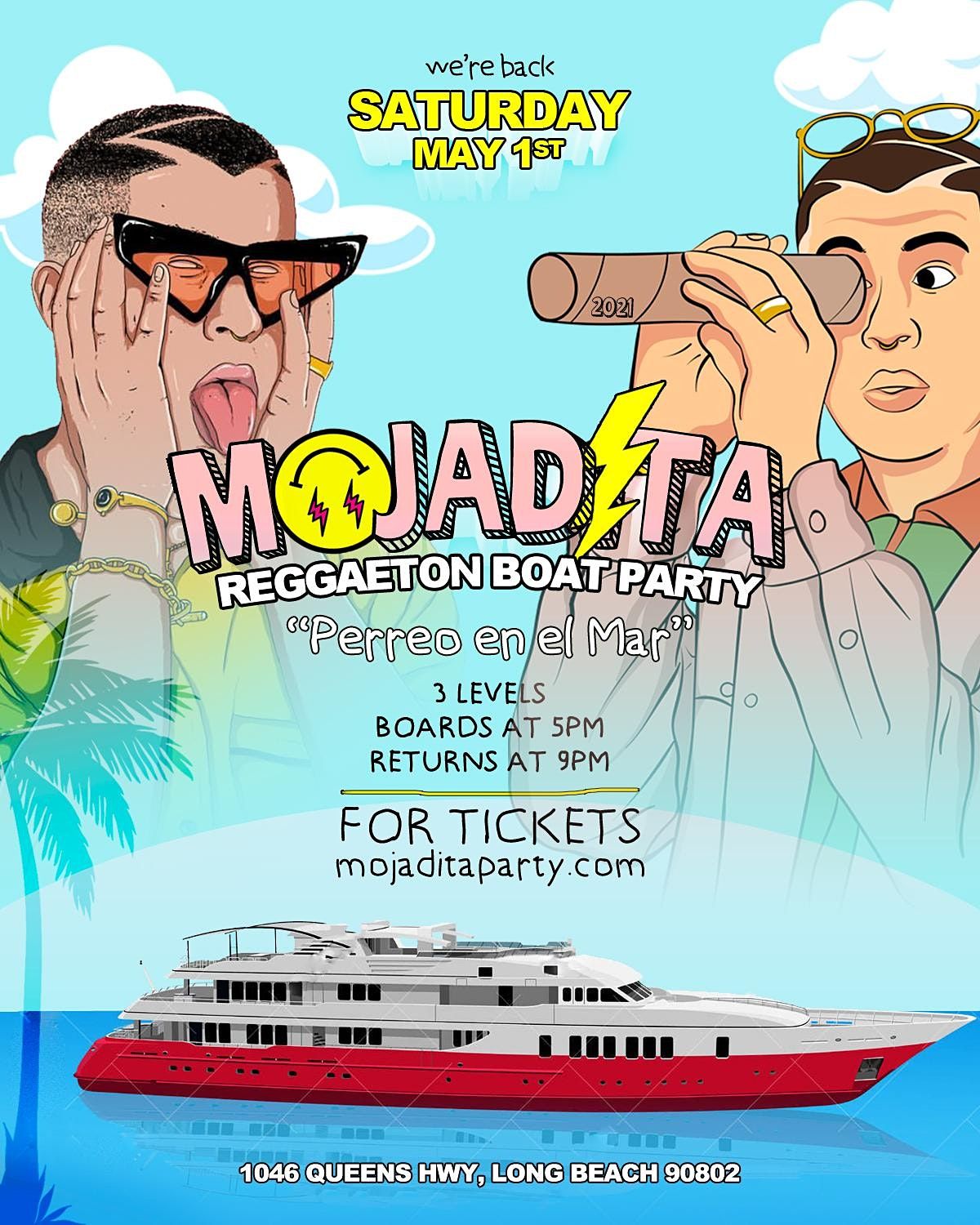 MOJADITA Reggaeton Boat Party, The Queen Mary, Long Beach ...