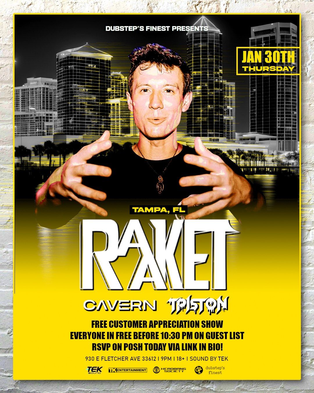 RAAKET - Tampa, FL [Free Entry W\/ RSVP]