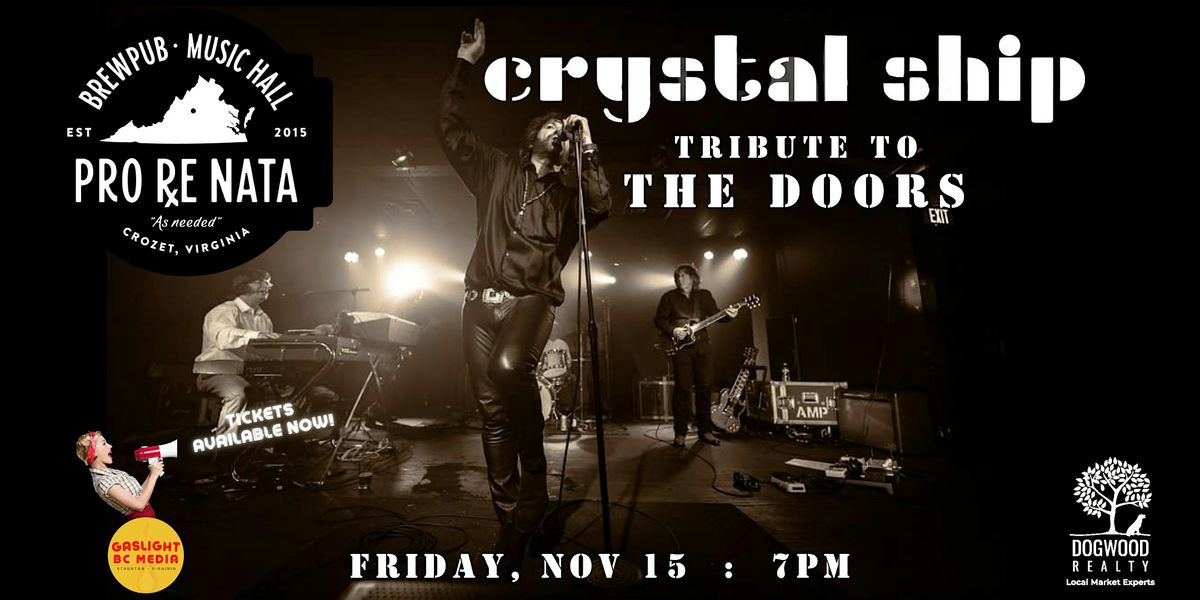 Crystal Ship: Tribute To The Doors @ Pro Re Nata