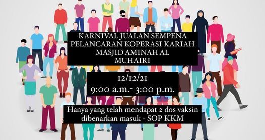 KARNIVAL JUALAN SEMPENA PELANCARAN KOPERASI MASJID AMINAH BT AL MUHAIRI