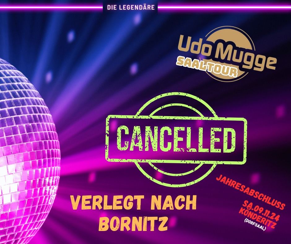 Udo Mugge Saaltour Jahresabschlussparty