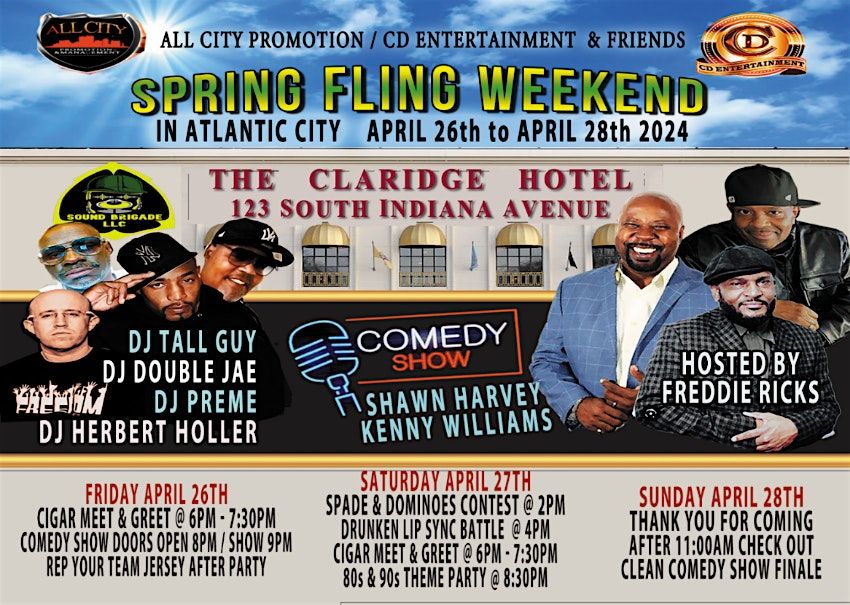 SPRING FLING WEEKEND in AC - Comedy Show / 80s & 90s Theme Party, The ...