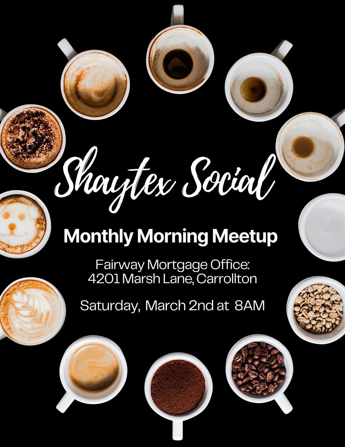 Free Monthly Morning Meetup for Real Estate: Shaytex Social