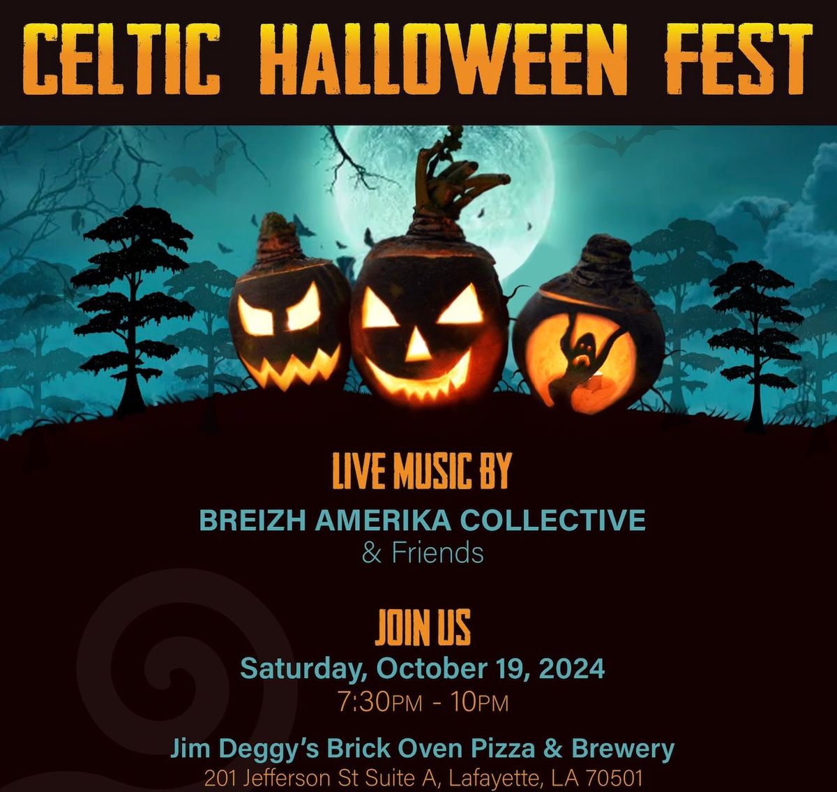 Celtic Halloween at Jim Deggys pub