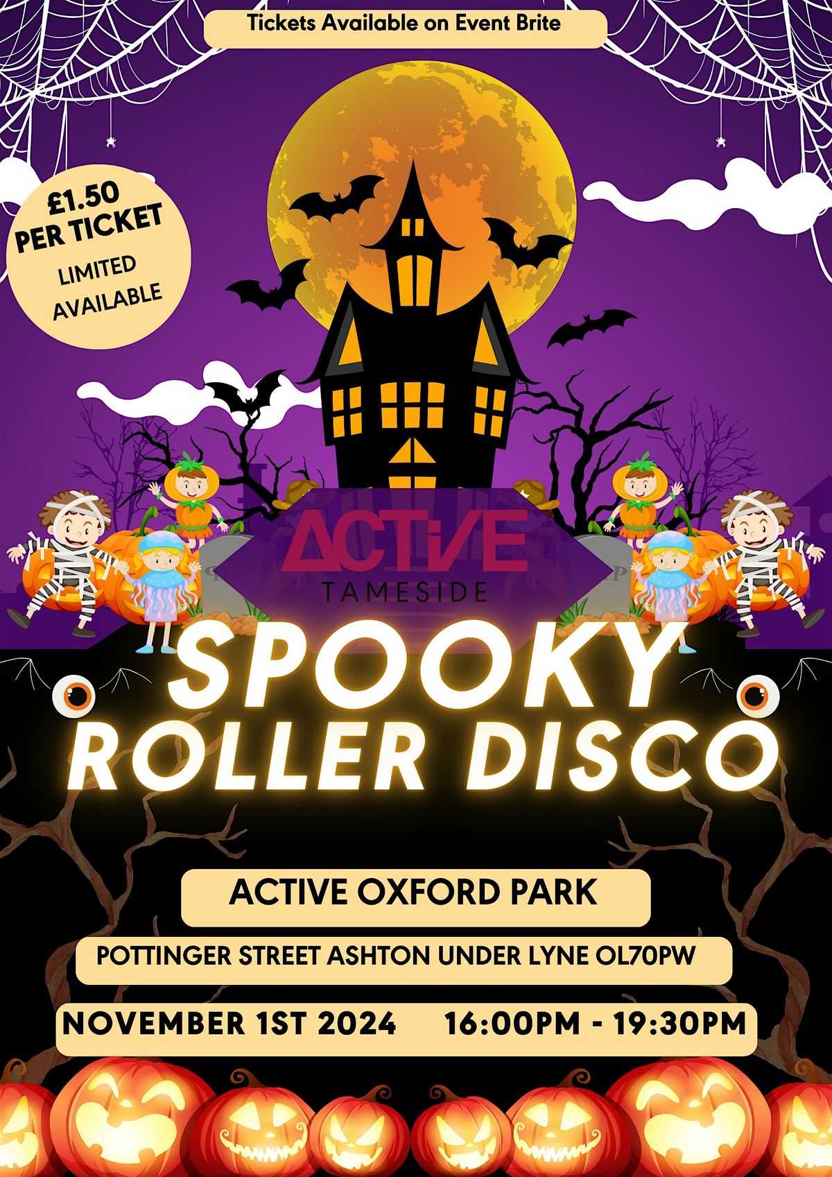 Tameside Rocks - Children's  Spooky Roller Disco  - Active Oxford Park