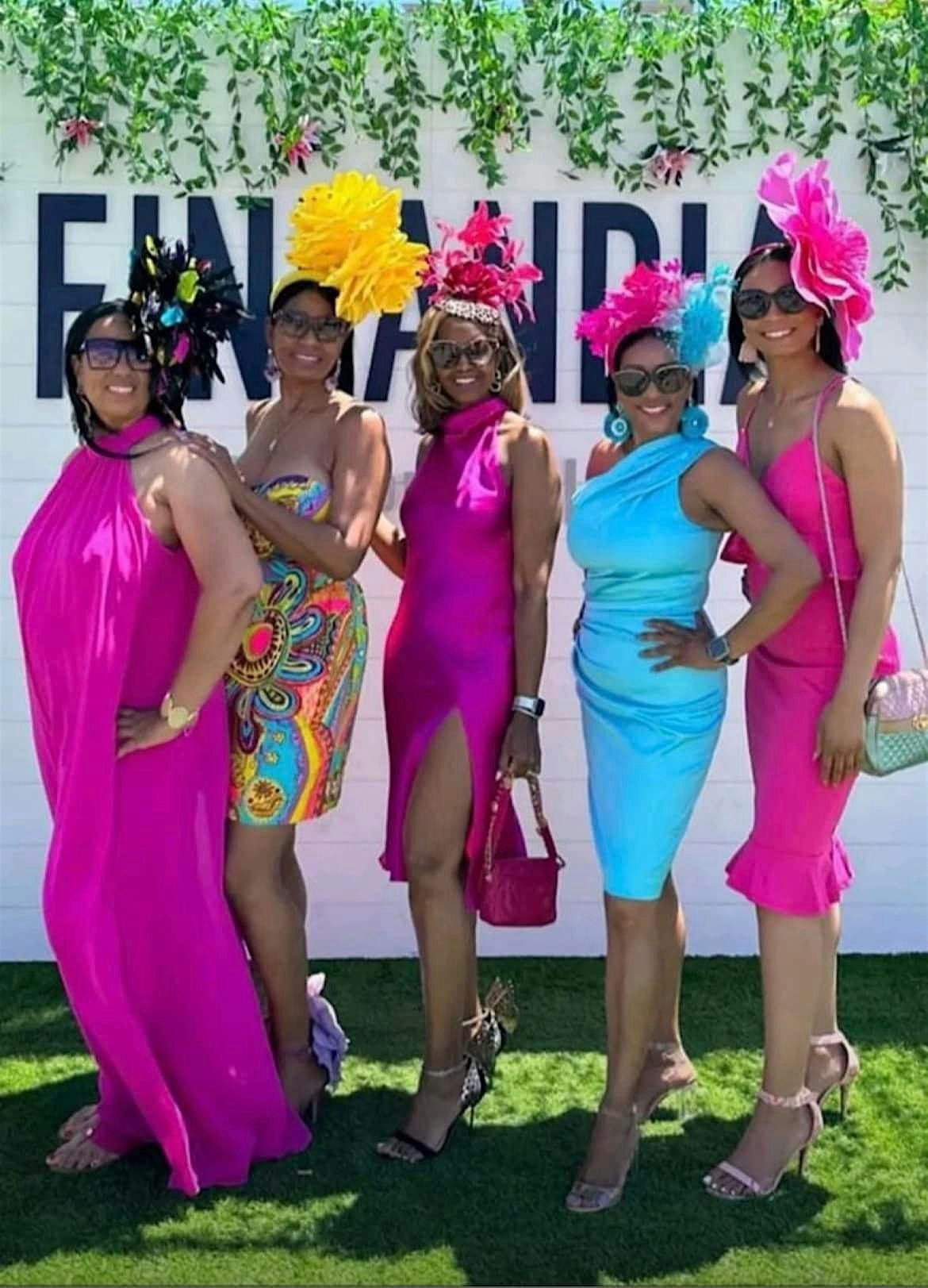the DERBY BRUNCH FASCINATED BY YOUR FASCINATOR  FUNDRAISER  GIRLS & PEARLS