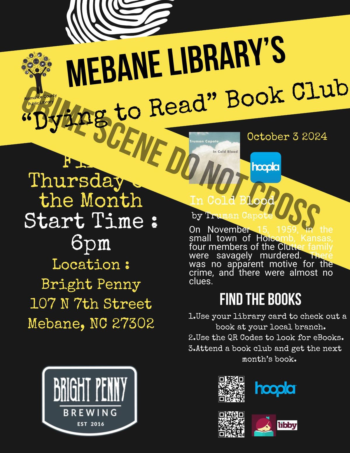 Monthly Murder Mystery Book Club