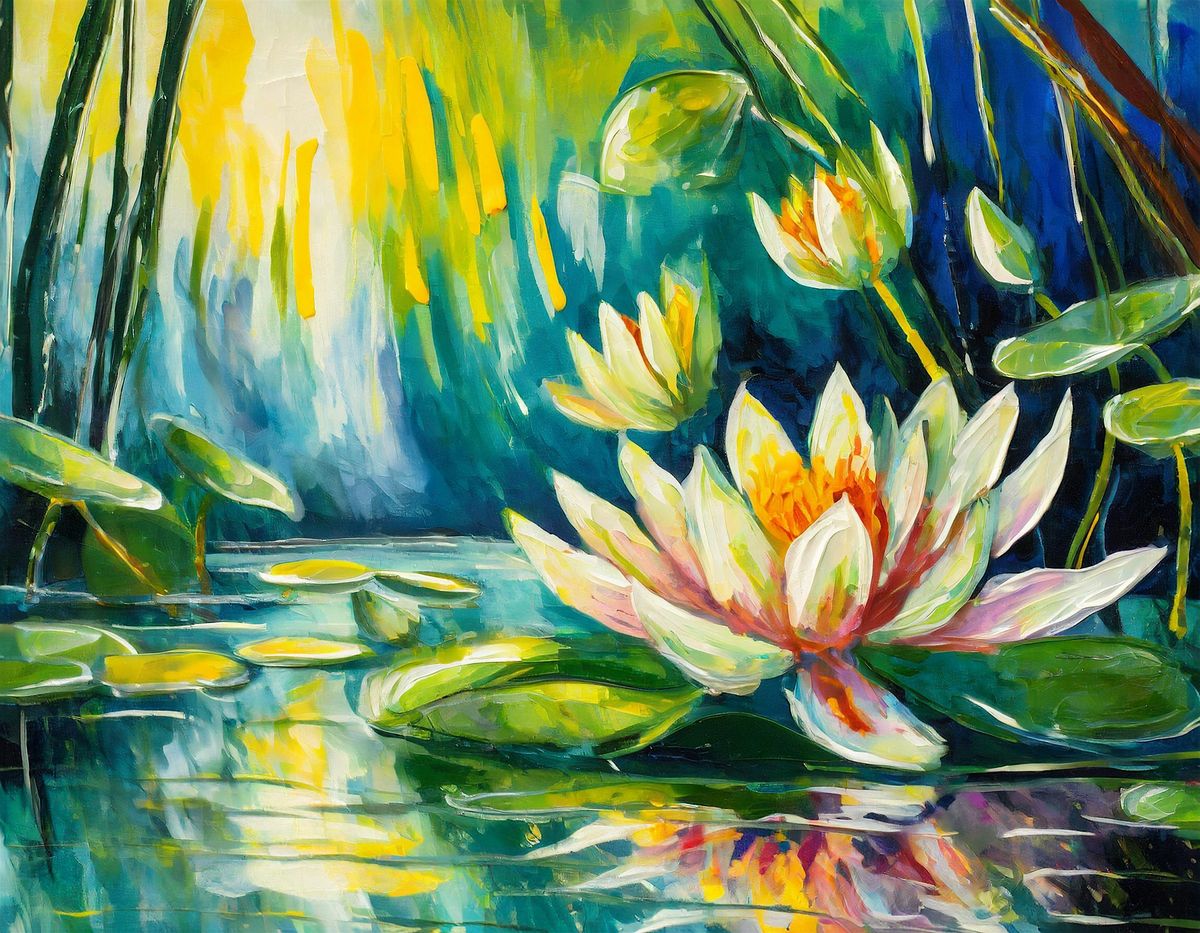 Monet's Water Lillies Paint and Sip in Northside Cincinnati