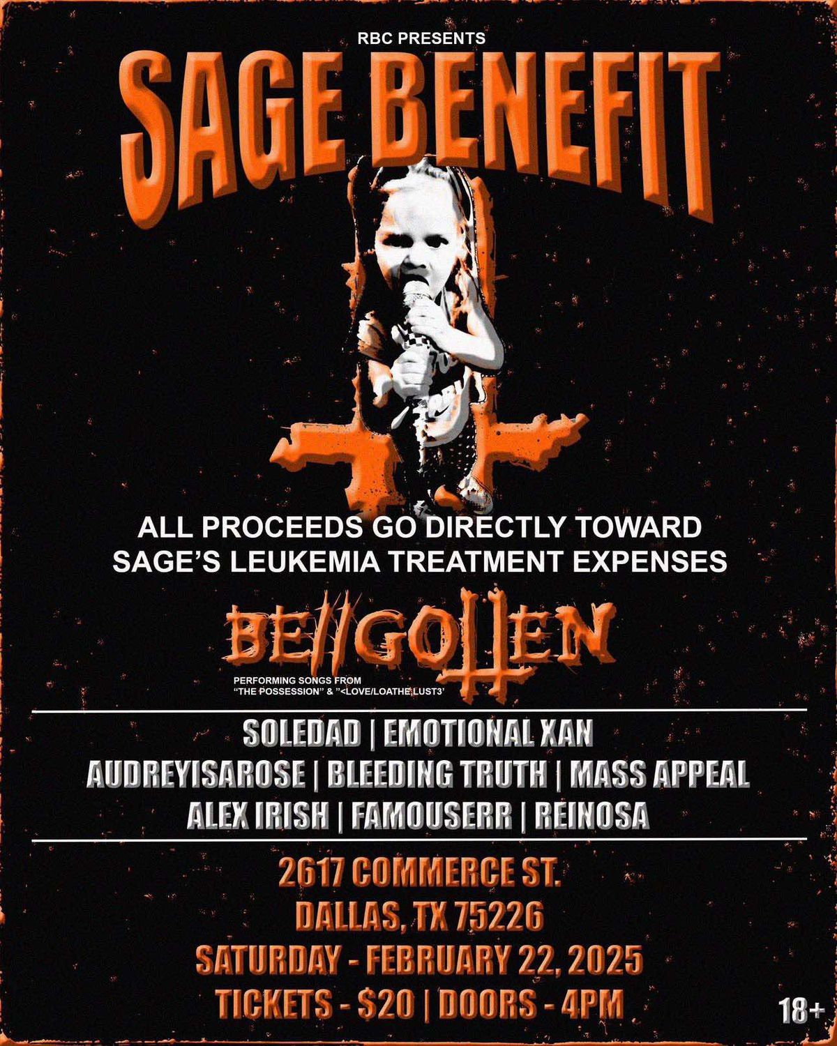 SAGES BENEFIT SHOW WITH BEGOTTEN & MORE!