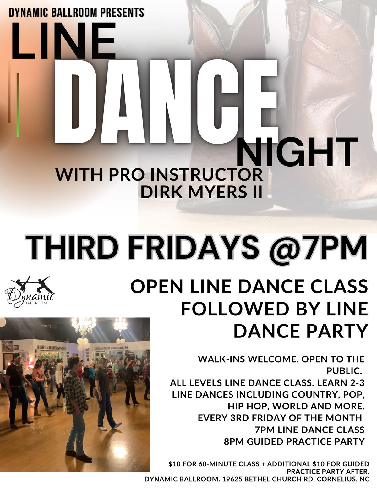 Line Dance Class and Party Practice Session