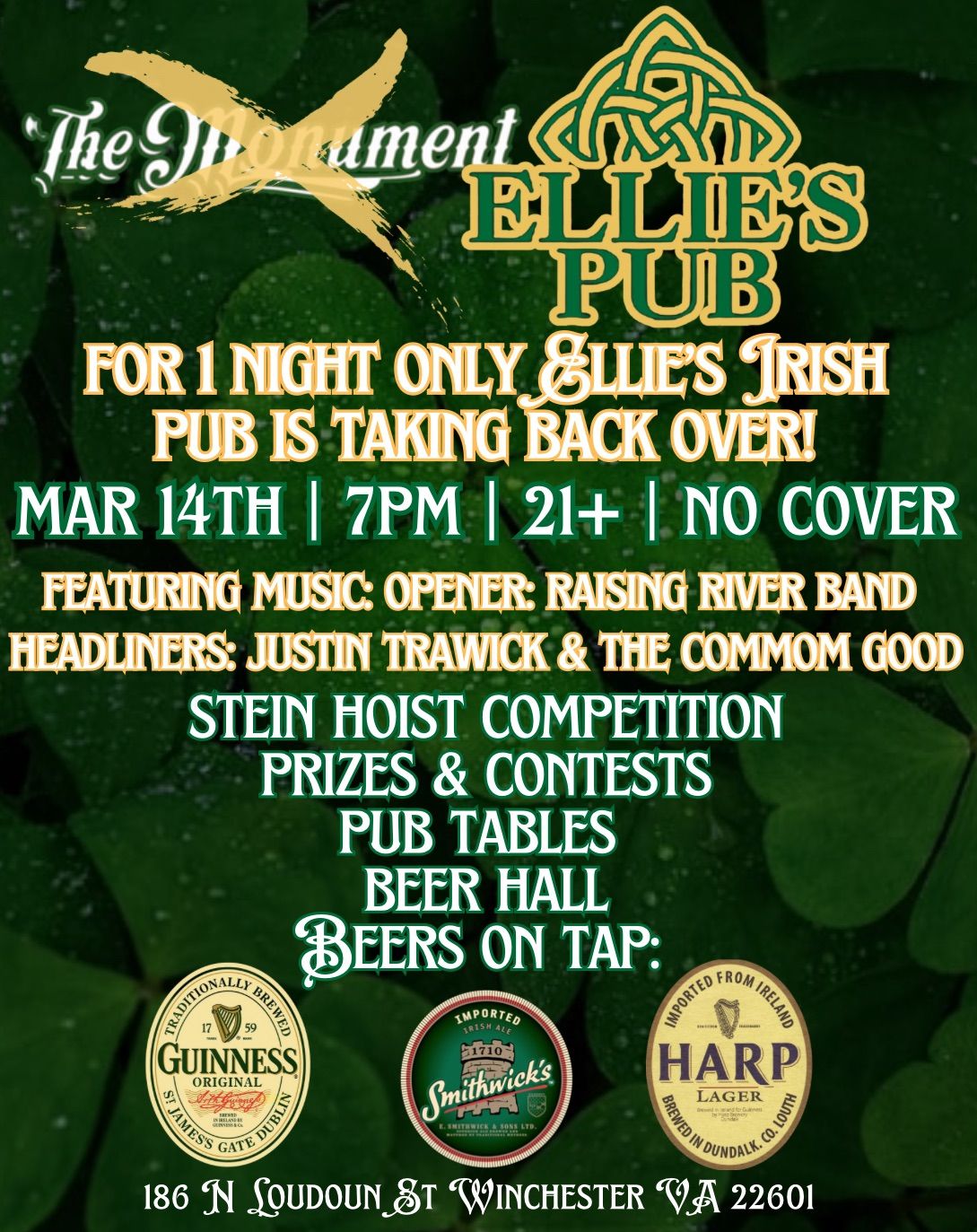 Ellie\u2019s Pub Takeover: St Patrick\u2019s Day Beer Hall