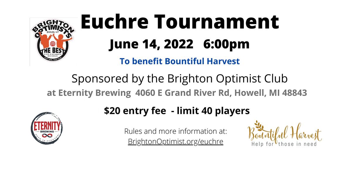 Charity Euchre to Benefit Bountiful Harvest