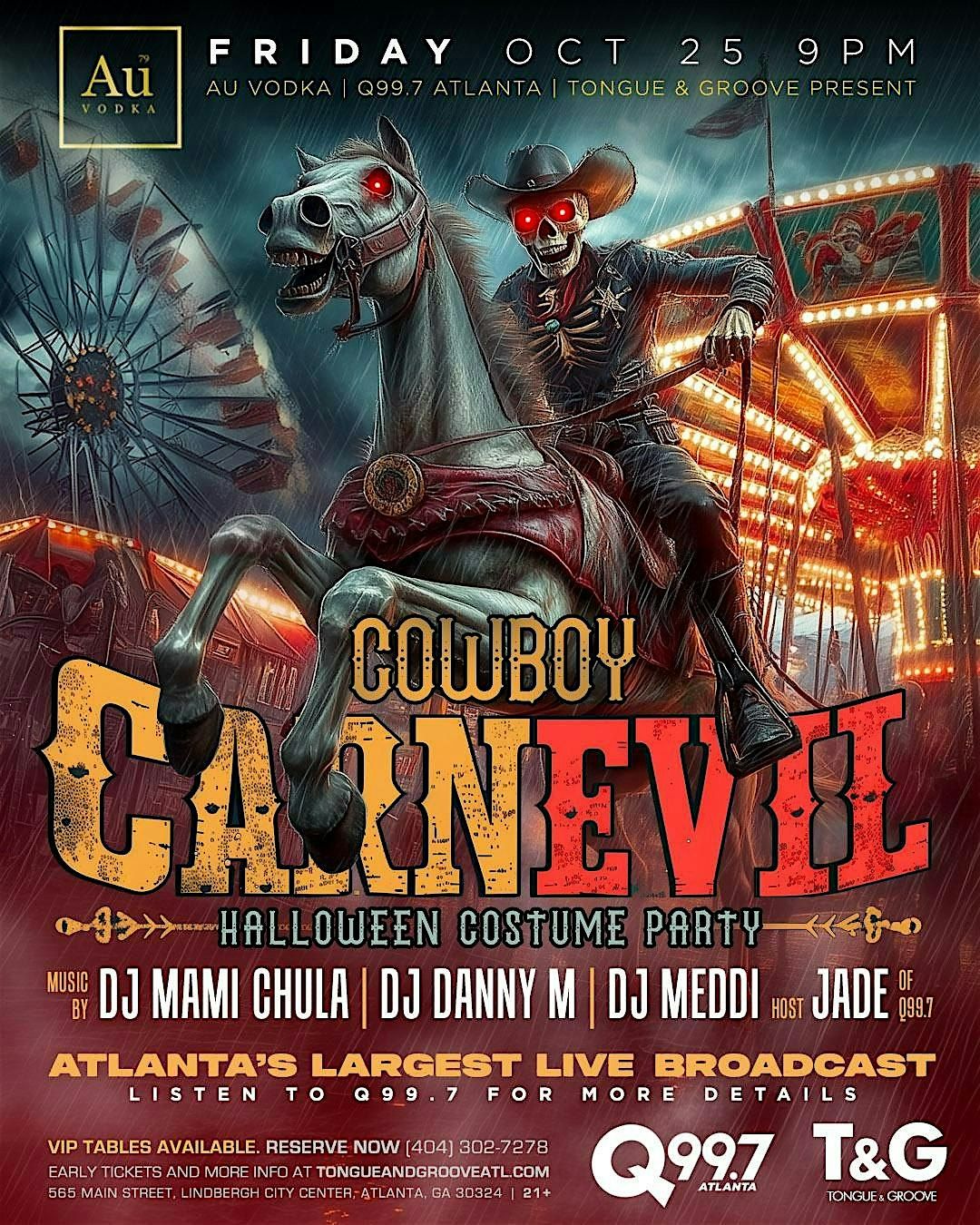 Q99.7 Cowboy CarnEVIL Halloween Costume Party at Tongue and Groove