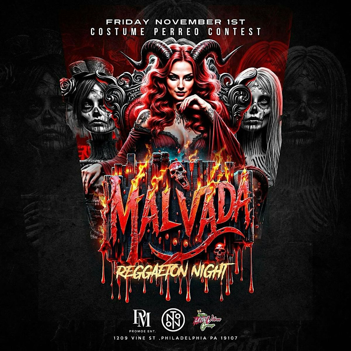 Latin Reggaeton Halloween Costume Party @ Noto Philly November 1