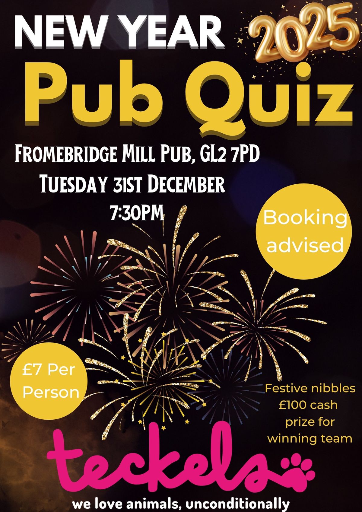 Teckels New Years Eve Pub Quiz \ud83c\udf86\ud83c\udf1f\ud83e\udd42 