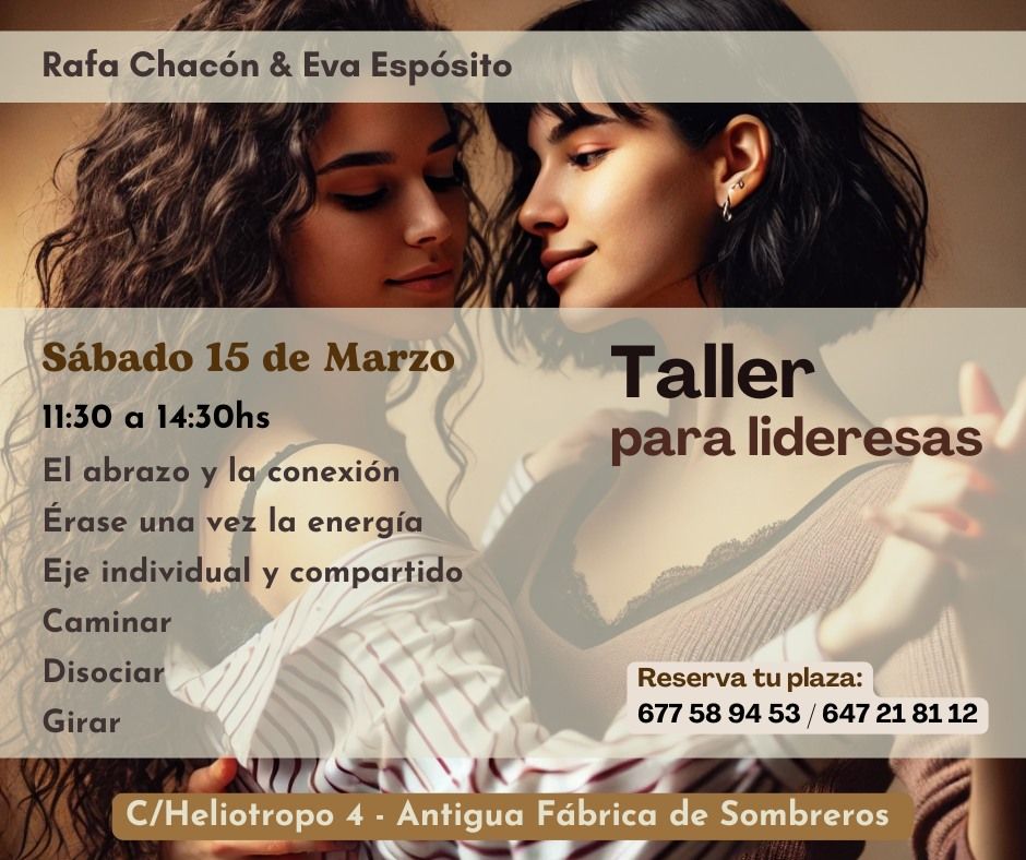 Taller para lideresas - S\u00e1bado 15 de Marzo