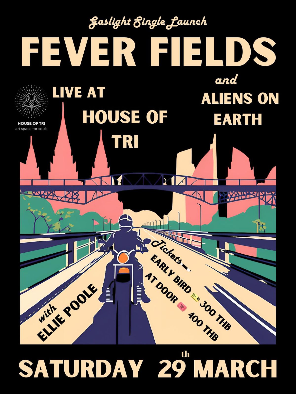 FEVER FIELDS: GASLIGHT LAUNCH NIGHT with ALIENS ON EARTH and ELLIE POOLE 