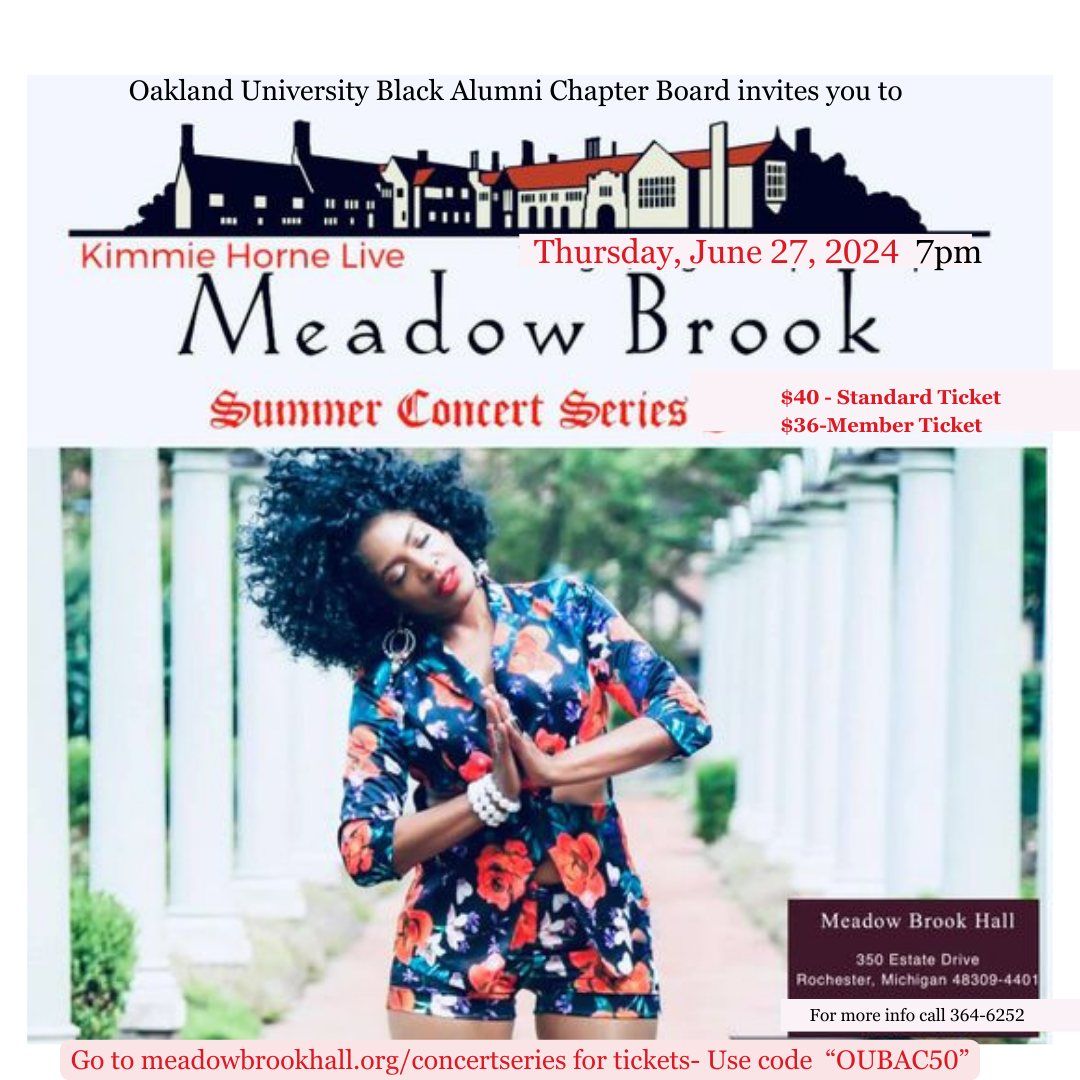 Meadow Brook Summer Concert Series-Kimmie Horne