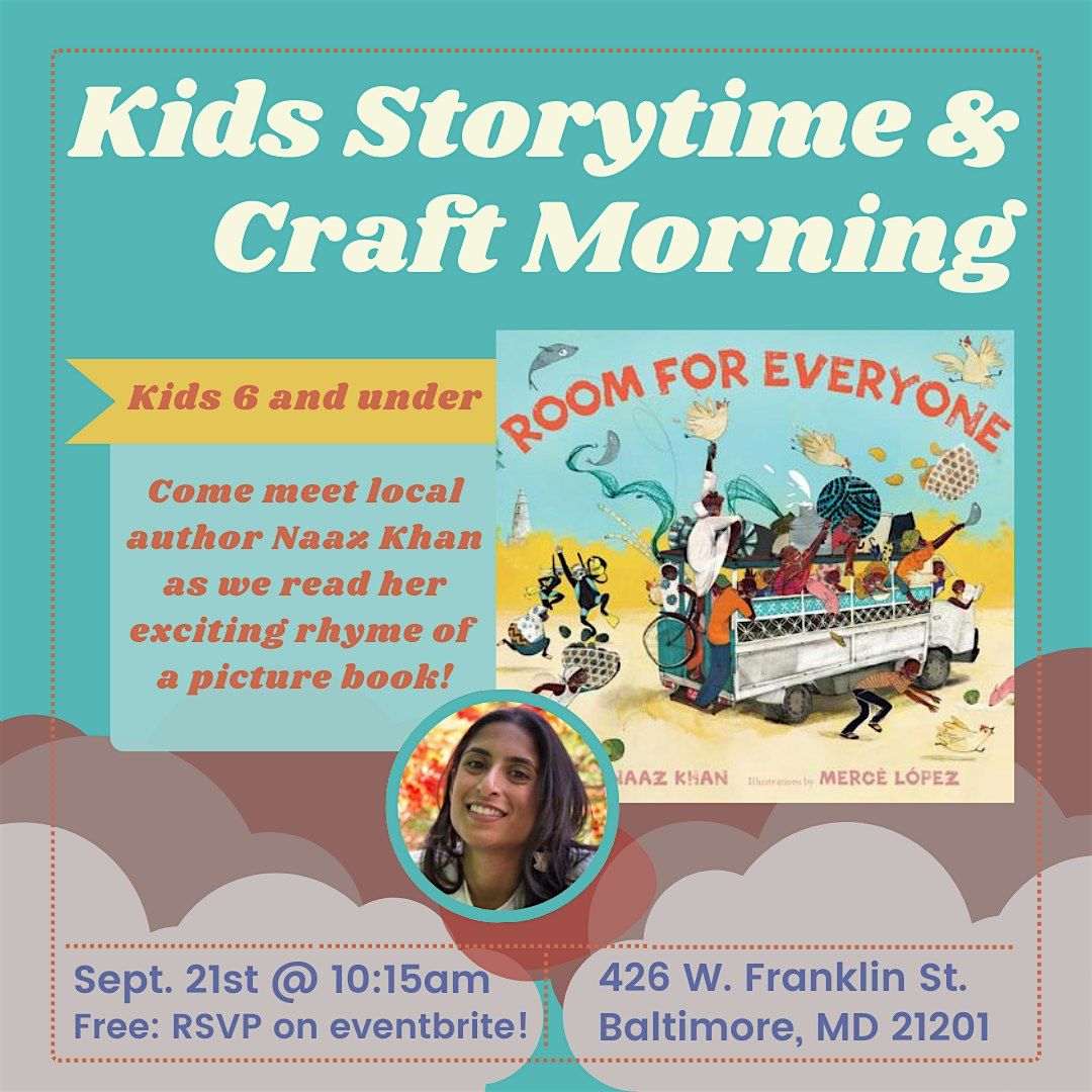 "Room for Everyone" Storytime with Local Author Naaz Khan