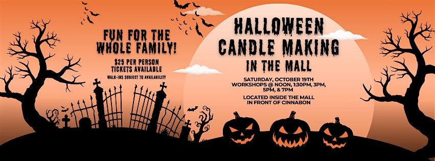 Family Friendly Halloween Candle Making in the Mall