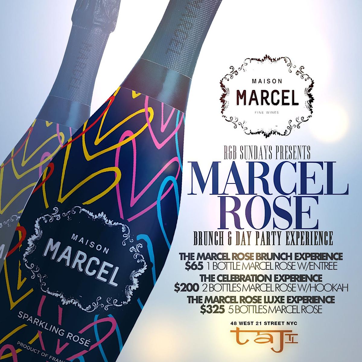 The Marcel Rose Sunday Brunch x Day Party , Live Music, Free Entry