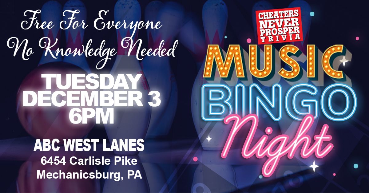 Music Bingo at ABC West Lanes & Lounge - Mechanicsburg