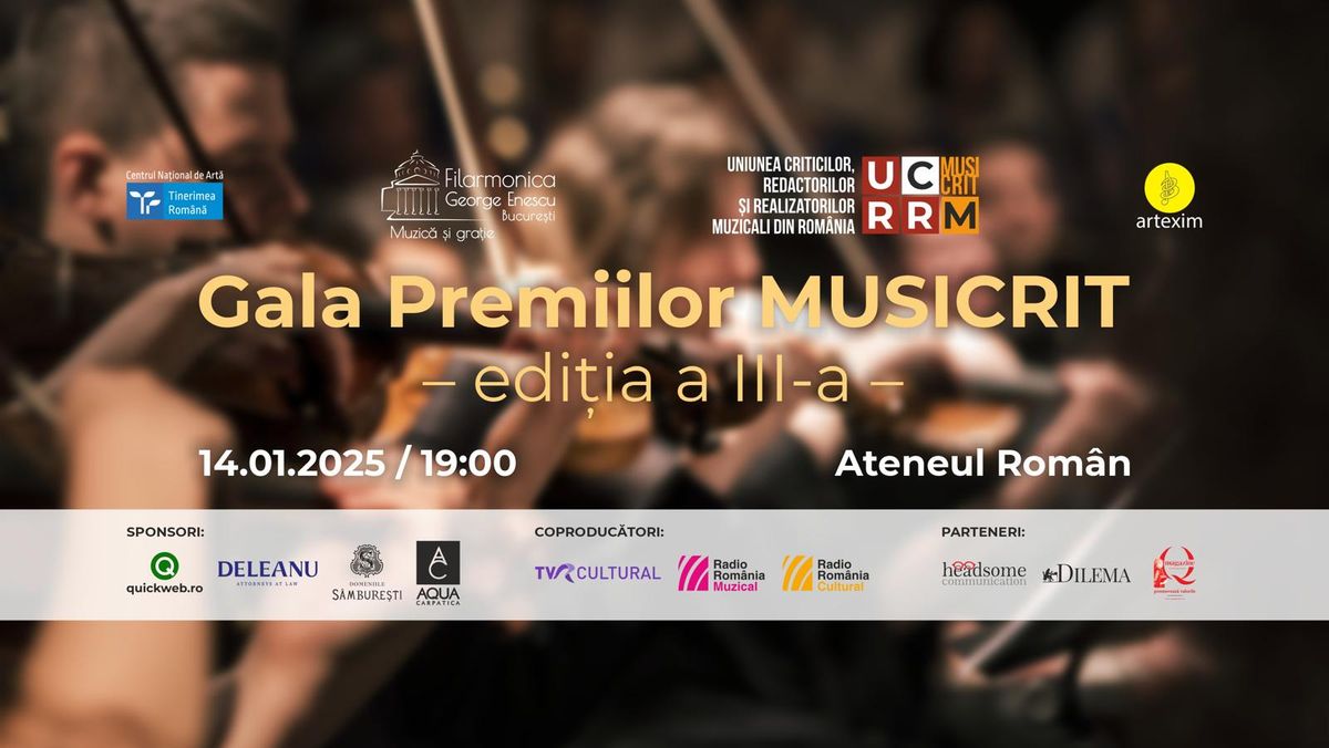 Gala Premiilor MUSICRIT - edi\u021bia a III-a