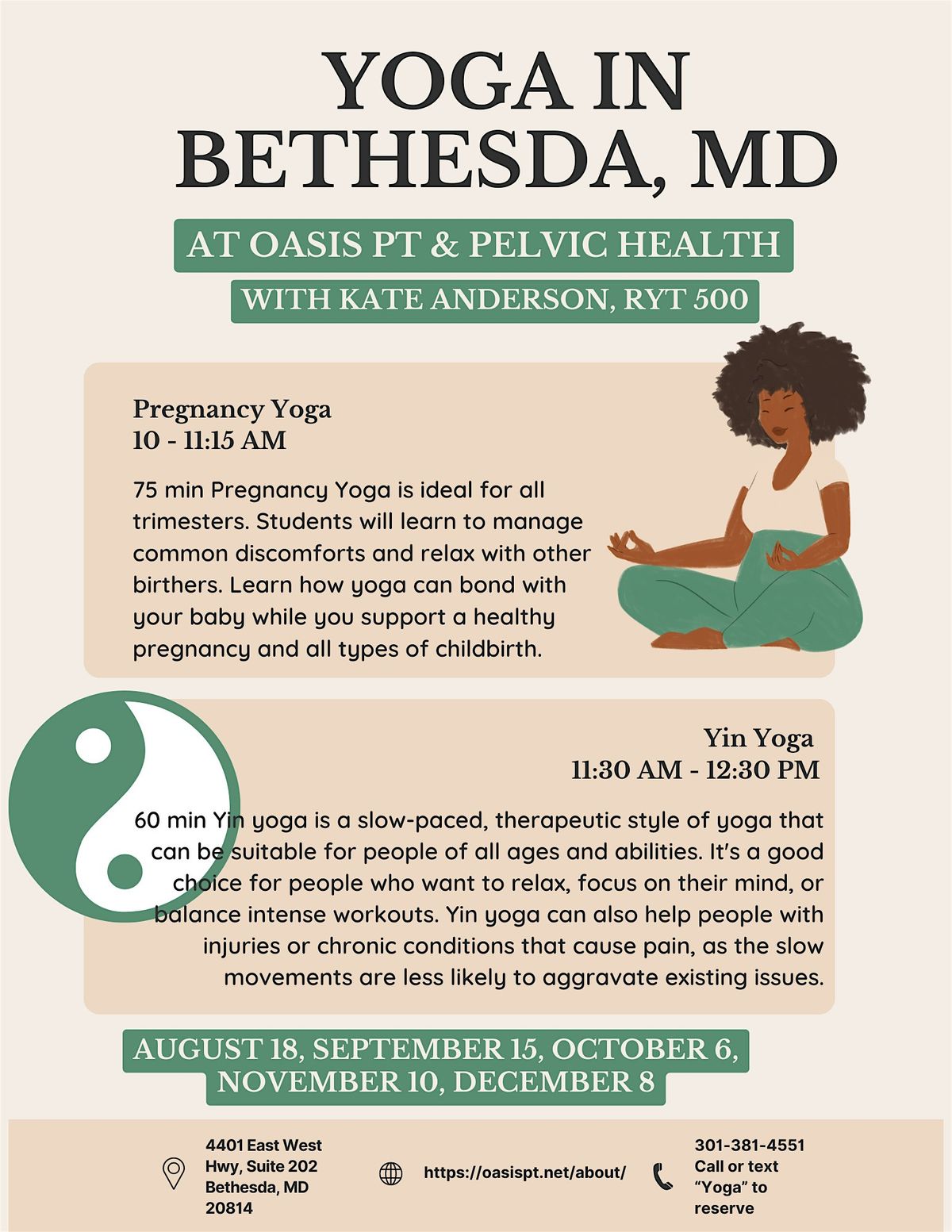 Pregnancy Yoga in Bethesda, MD