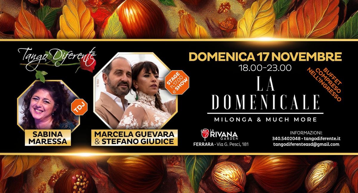 La "Domenicale" Tdj Sabina Maressa + Stage & Show Marcela Guevara & Stefano Giudice