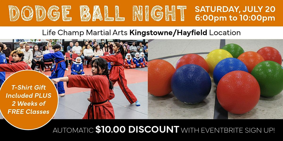 ANNUAL Kid's Dodge Ball Night! (Kingstowne\/Hayfield)