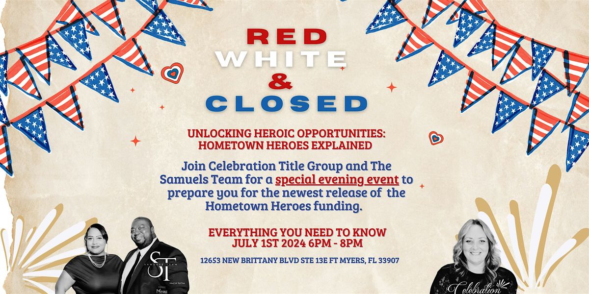 Red, White & Closed