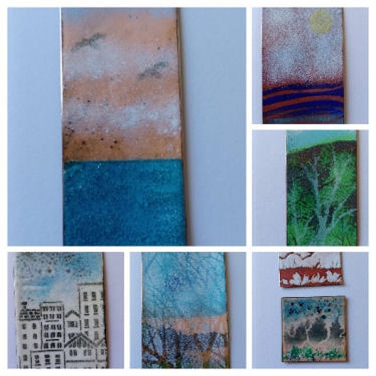 Create a Landscape or Seascape in enamels on a copper blank with artist Ann Jones