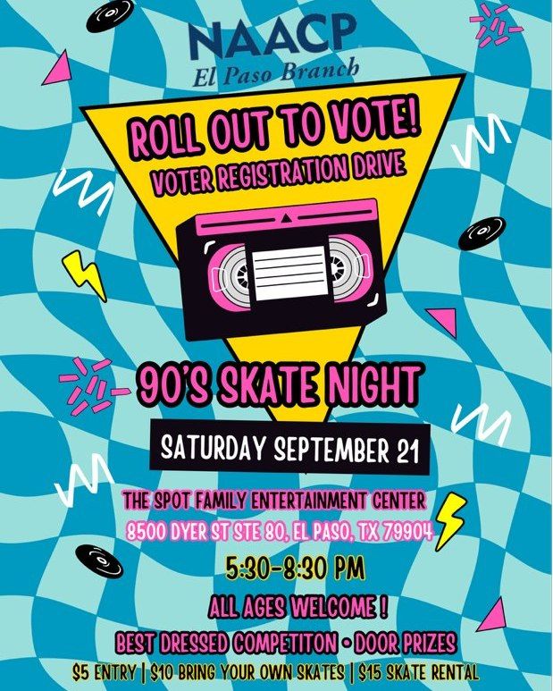 ROLL OUT TO VOTE! W VOTER REGISTRATION DRIVE 4 \u30b8-90'S