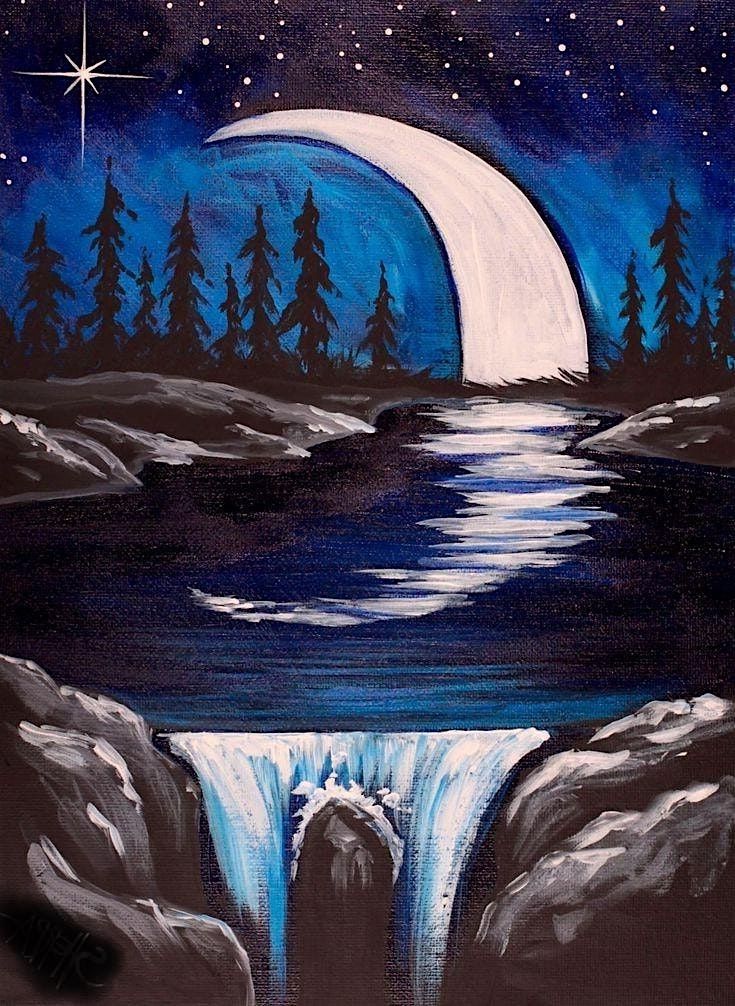 Moon Reflection Paint Party