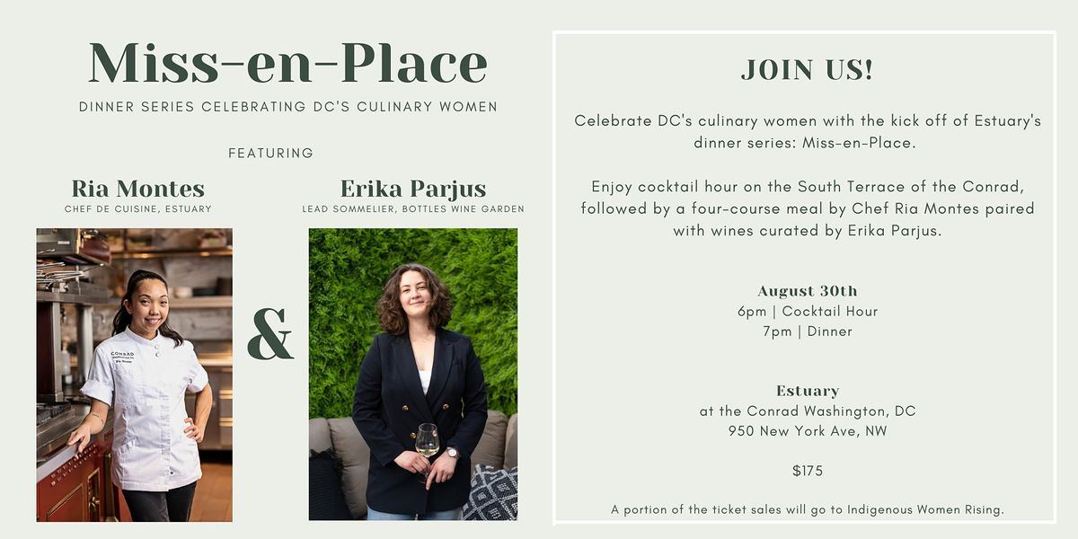 Miss-En-Place Dinner Series at Estuary with Erika Parjus and Ria Montes