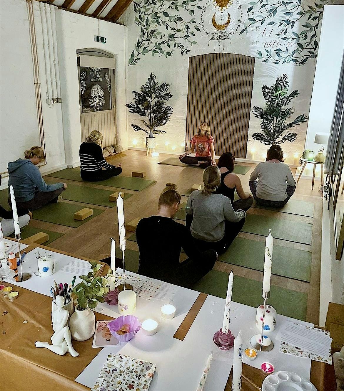 Calming Yoga & Candle Art