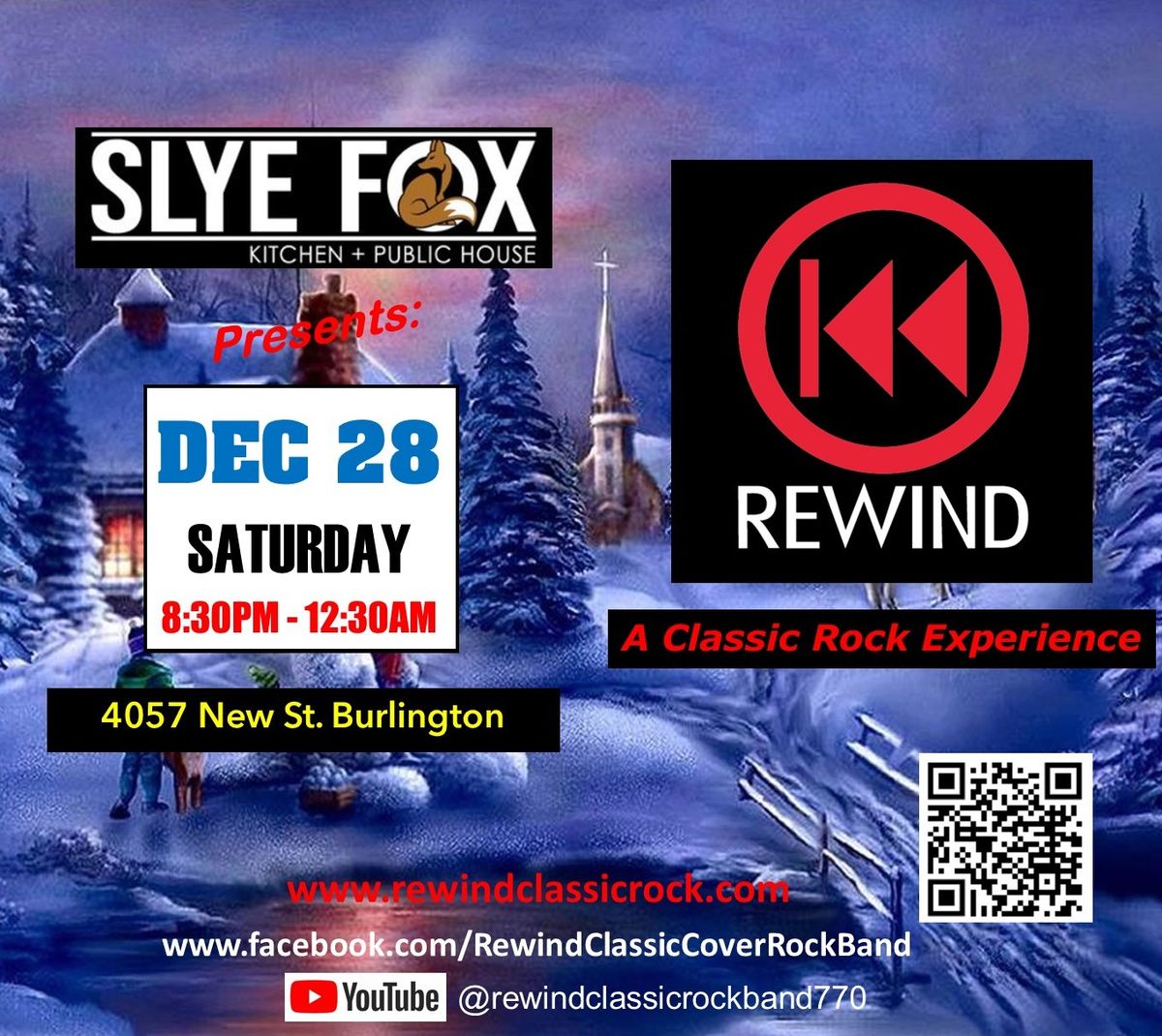 REWIND at the Slye Fox in Burlington