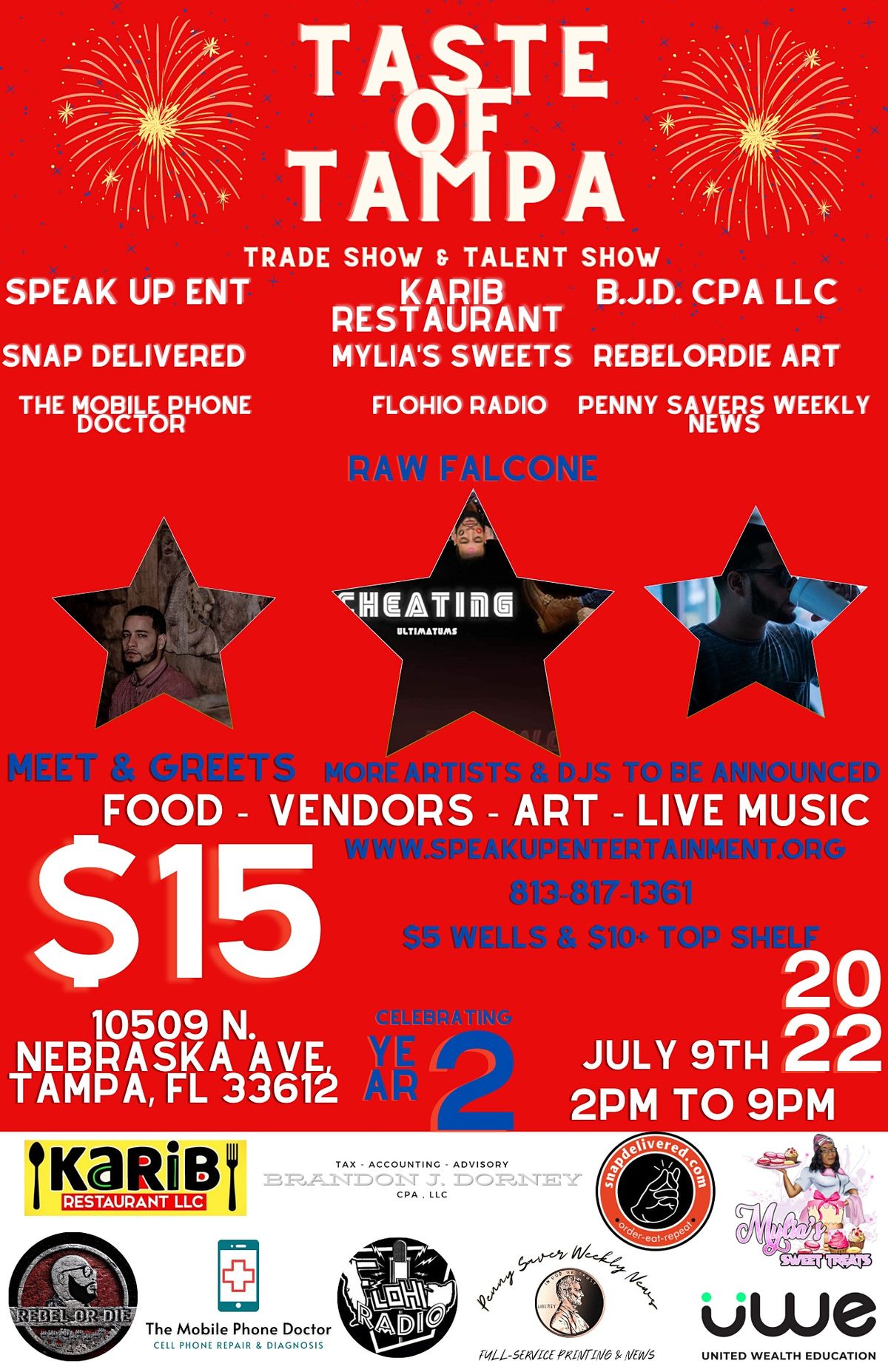 Taste of Tampa 2022 Trade show & Talent Show (July 2022 Edition)