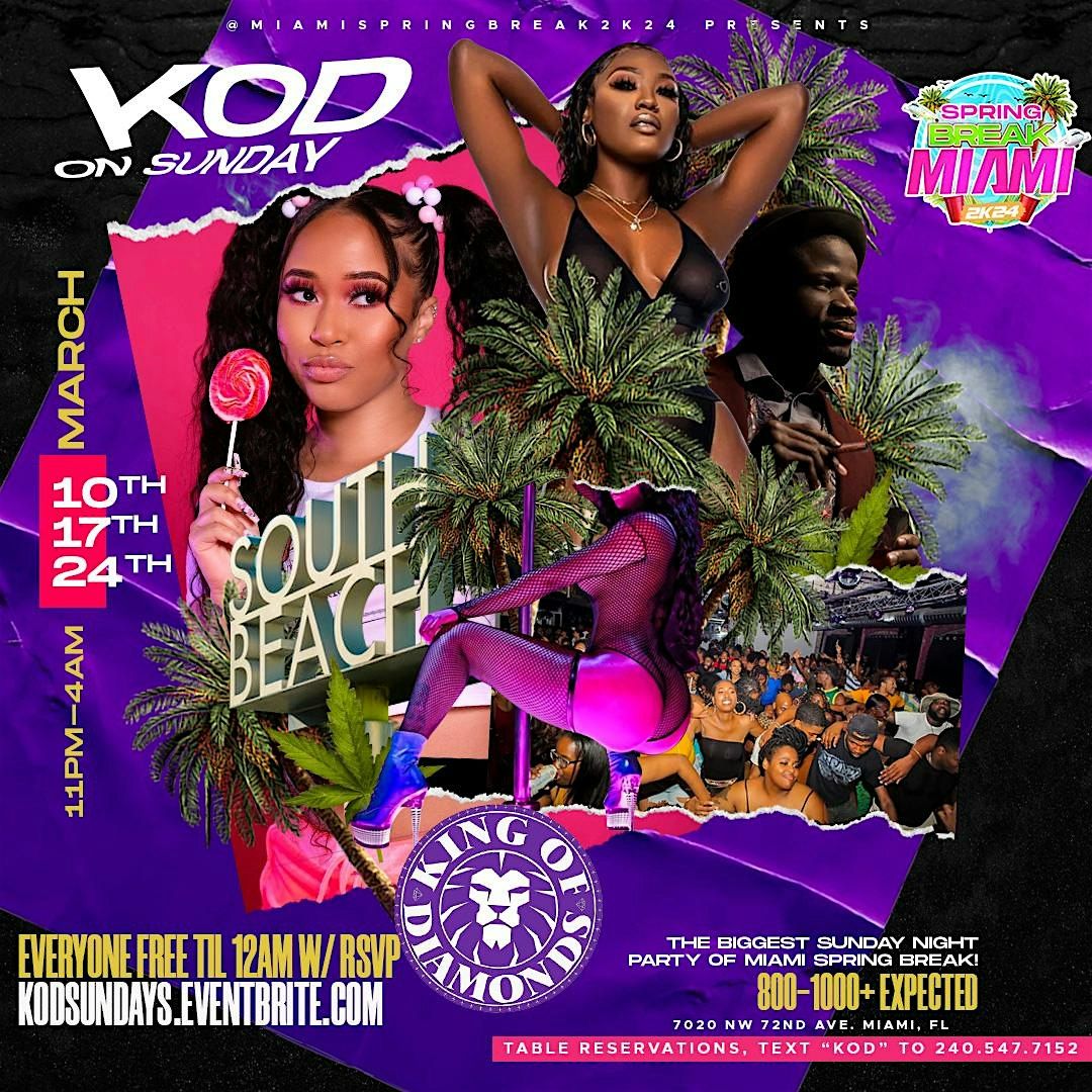 Miami Spring Break 2025: King of Diamonds on SUNDAY