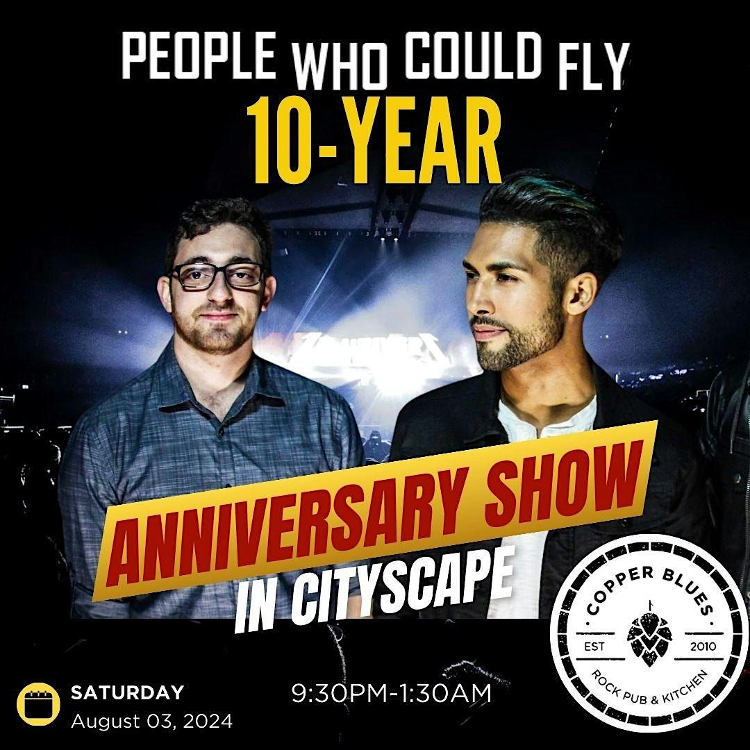 PWCF 10-Year Anniversary Show :  Live Music in Cityscape featuring People Who Could Fly at Copper Blues