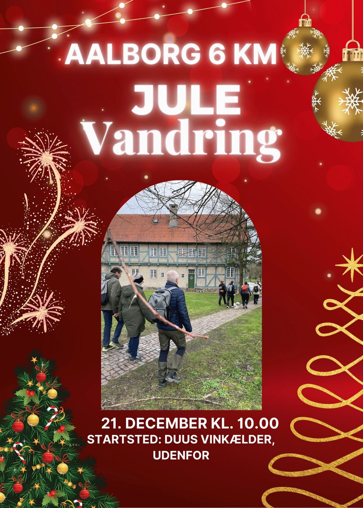 Fuldt booket - ny tur den 28. dec. - 6 km JULEVANDRING i Aalborg City 