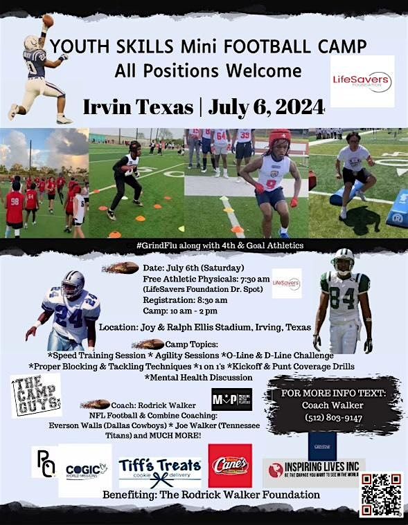 NFL YOUTH SKILLS FOOBALL CAMP