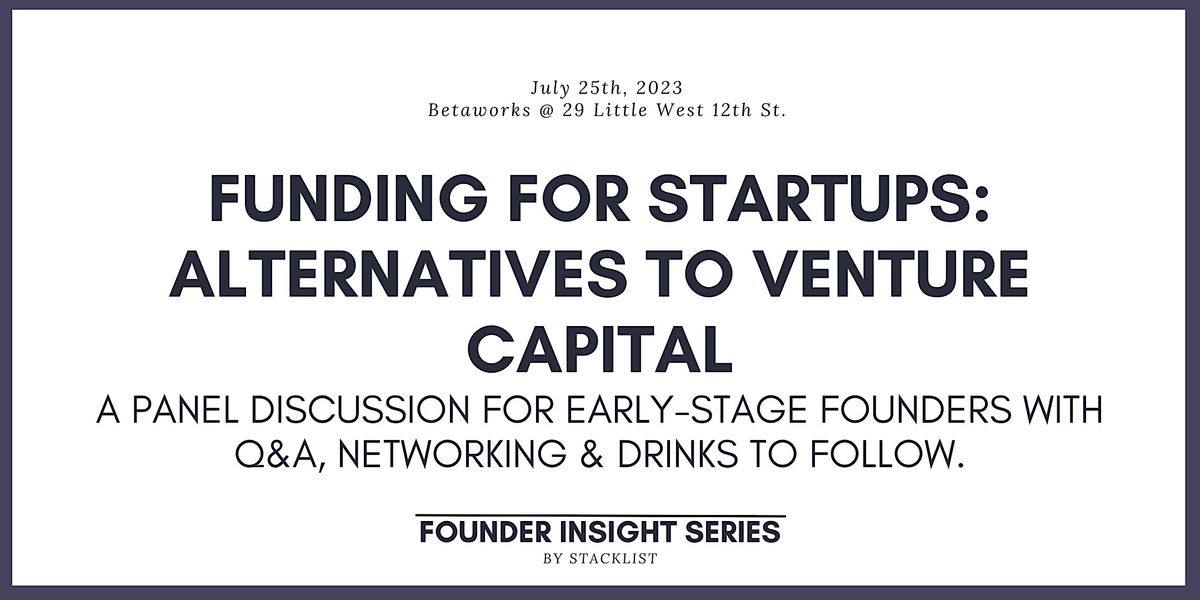 Funding for Startups: Alternatives to Venture Capital