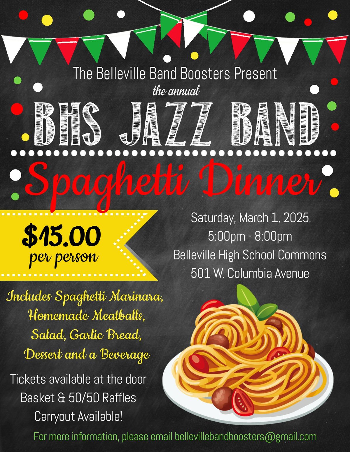 BHS Jazz Band Spaghetti Dinner