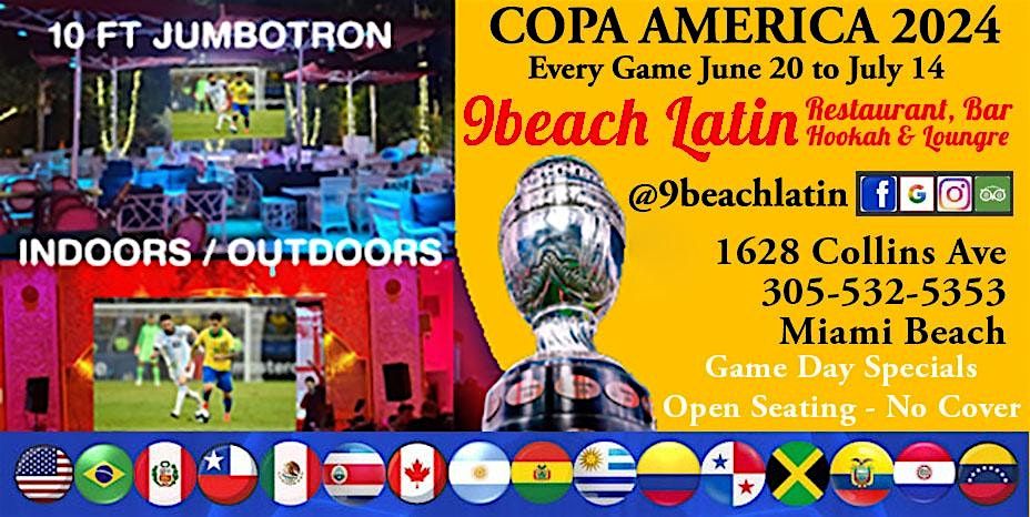 COPA AMERICA 2024 SOCCER-10Ft TVs- OUTDOOR  INDOOR MIAMI BEACH BAR FOOD FUN