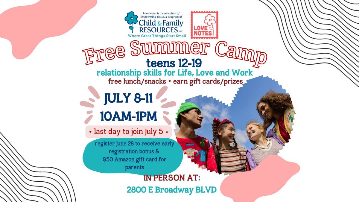 Teen Free Summer Camp !