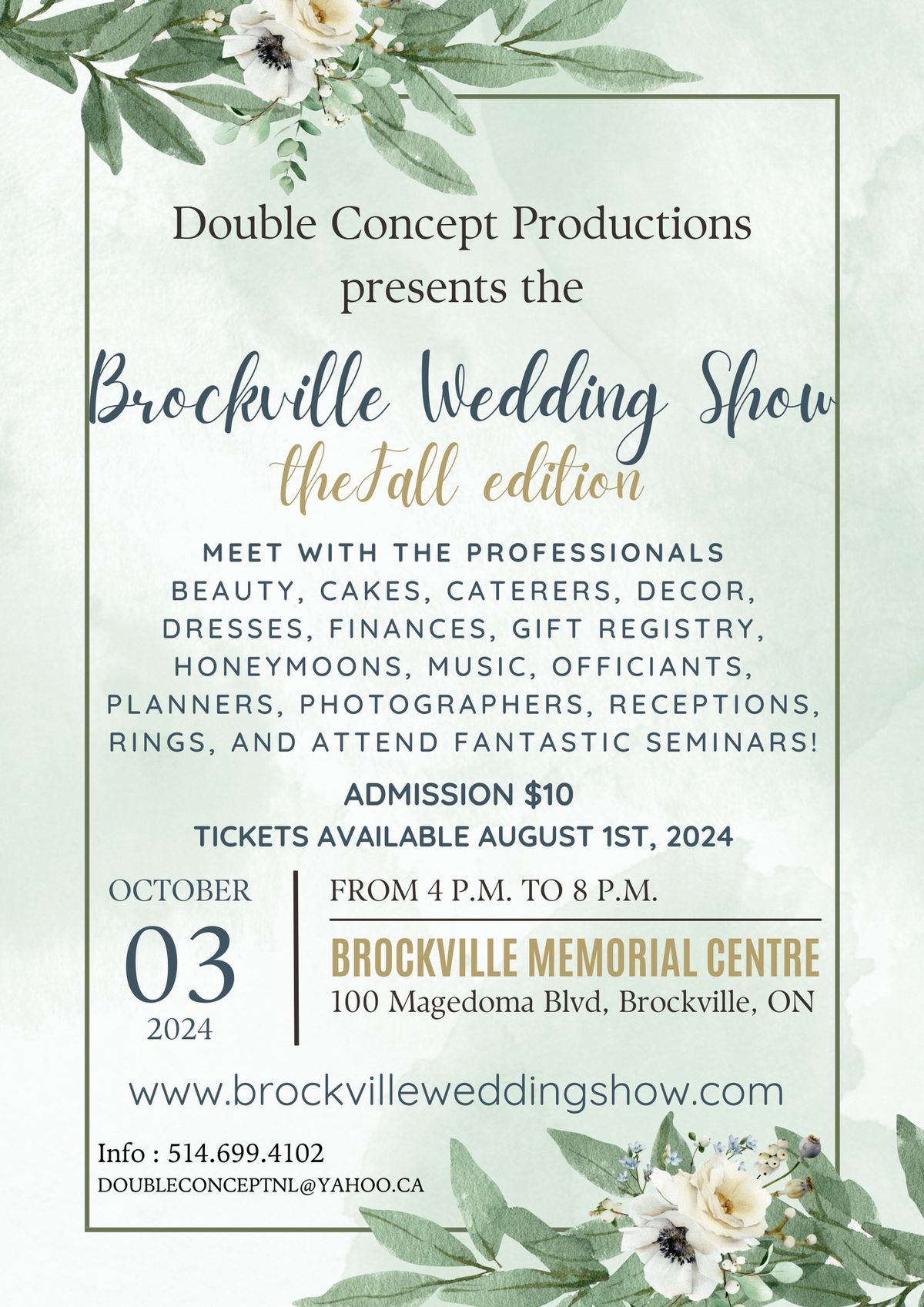 Brockville Wedding Show - The fall edition