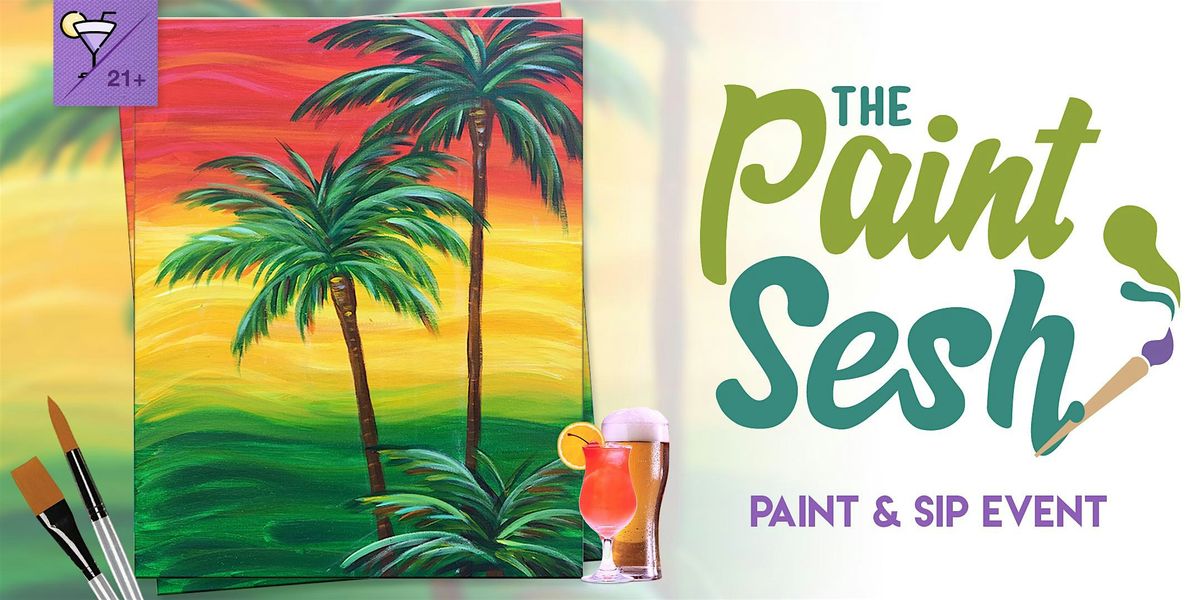Paint & Sip Painting Event in Cincinnati, OH \u2013 \u201cRasta Palms\u201d at Voodoo Brew